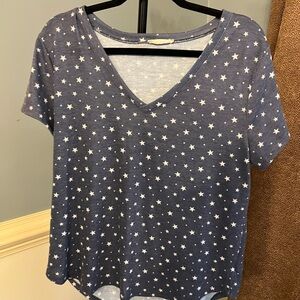 Altar’d State Starry Blue V-Neck Women's Top XL